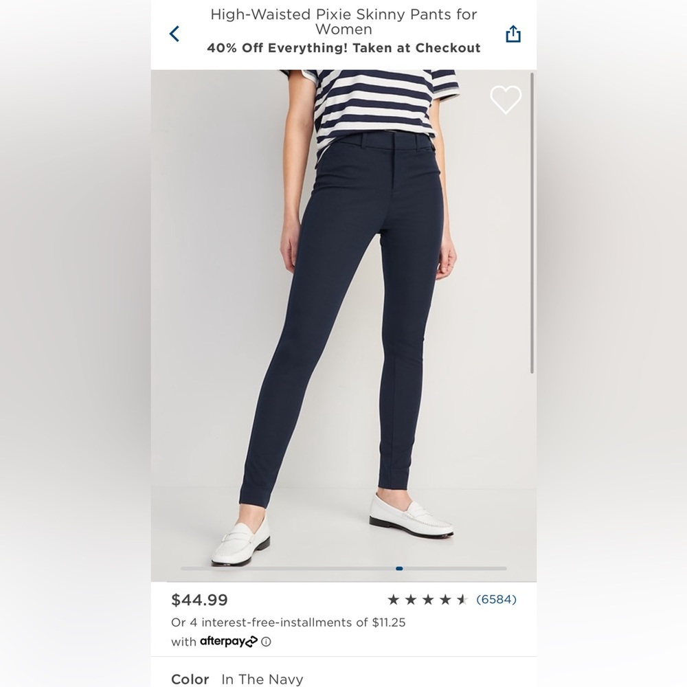 Old Navy - High Rise Pixie Pants Sz 10